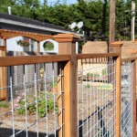 Wood and metal fence